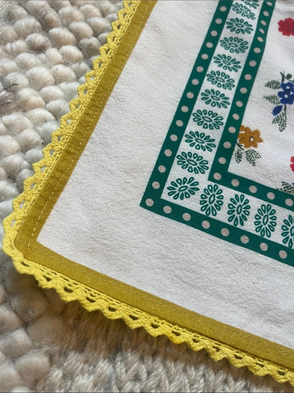 Set of 2 Floral Linen Napkins from Anthropologie